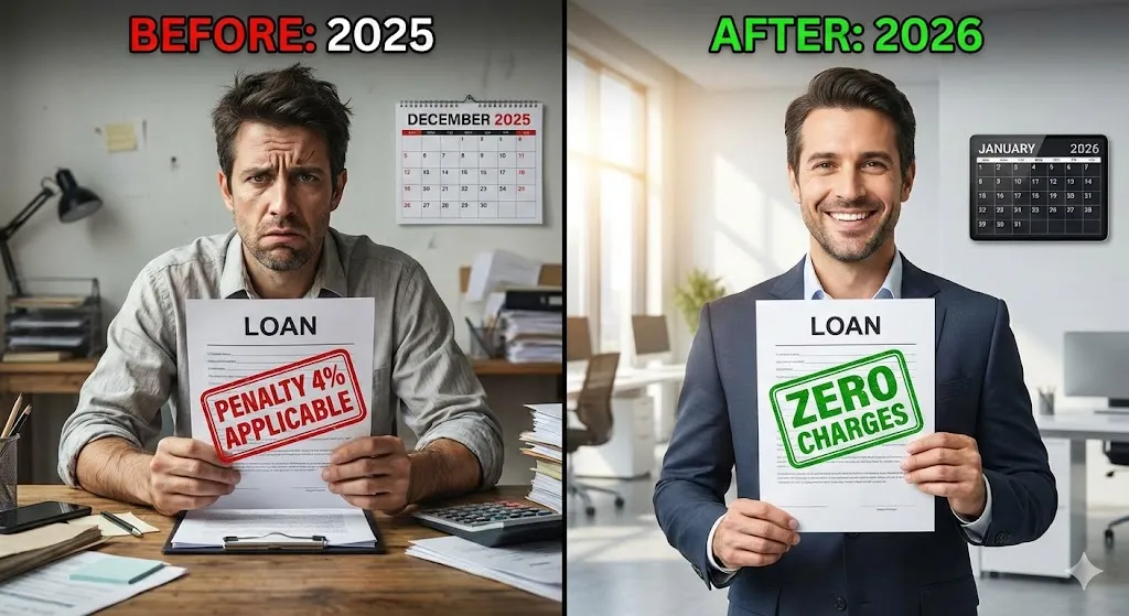 image generation for Blog post title "RBI Loan Pre-payment Rules 2026: No Pre‑payment Charges on Floating Loans"