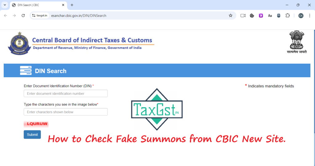 How to Check Fake Summons from CBIC Site: Step-by-Step Guide to Verification 1 How to CheckFake Summons from CBIC New Site