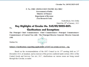 Circular No. 245/02/2025-GST