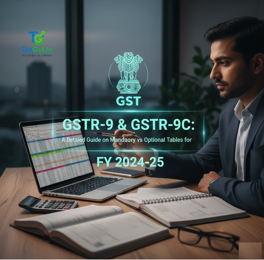 GSTR-9 & GSTR-9C: A Detailed Guide on Mandatory vs Optional Tables for FY 2024-25