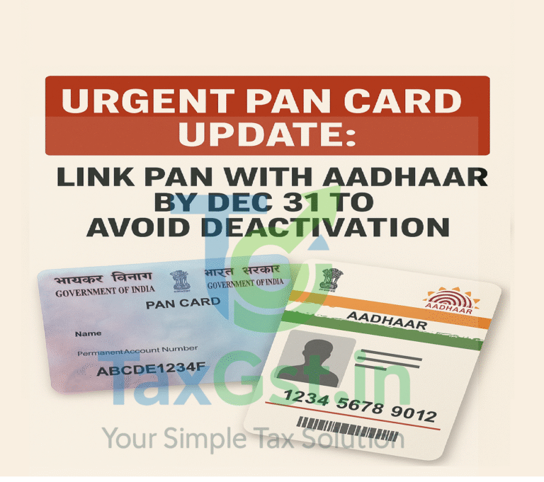 Link PAN with Aadhaar by Dec 31 to Avoid Deactivation