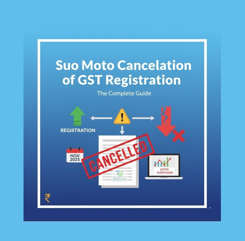 Suo Moto Cancellation Of GST Registration: The Complete Guide - TaxGst.in