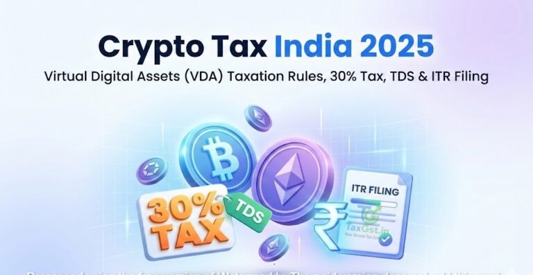 Crypto Tax India 2025: Virtual Digital Assets (VDA) Taxation Rules, 30% Tax, TDS & ITR Filing