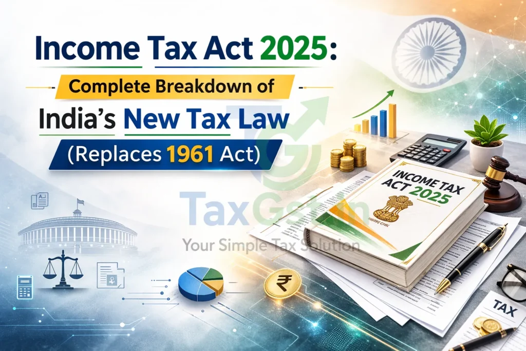 Income Tax Act 2025: Complete Breakdown of India's New Tax Law (Replaces 1961 Act) 1 Income Tax Act 2025: Complete Breakdown of India's New Tax Law (Replaces 1961 Act)