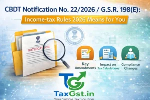 CBDT Notification No. 22/2026 / G.S.R. 198(E): Income-tax Rules 2026 Means for You