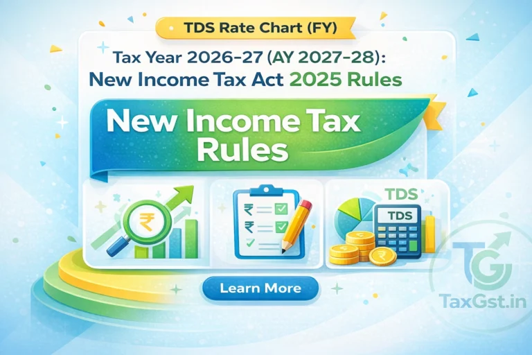 TDS Rate Chart (FY) Tax Year 2026-27 (AY 2027-28)