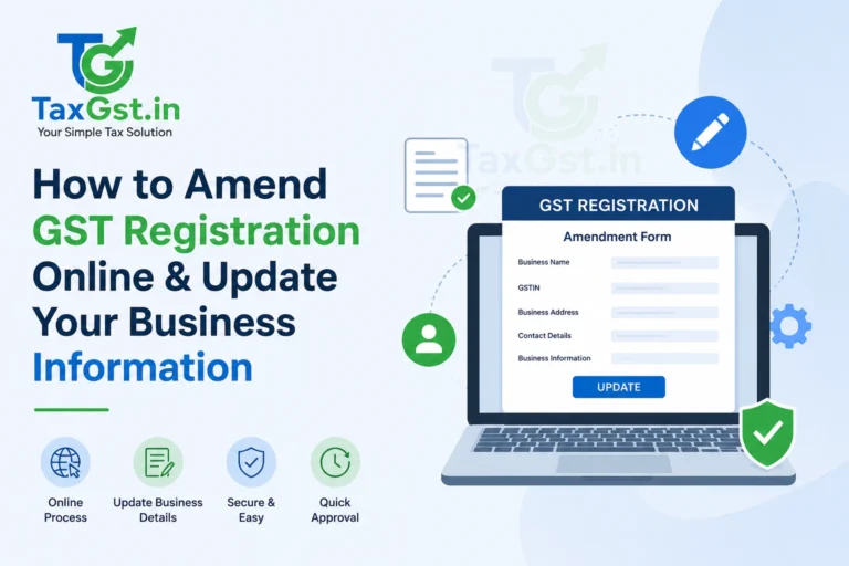How to Amend GST Registration Online
