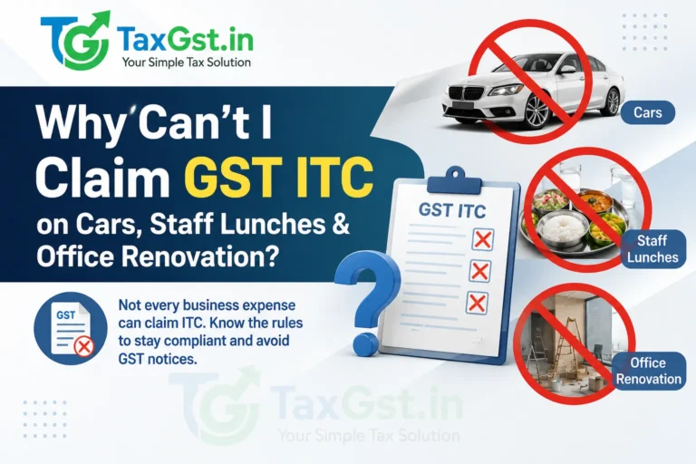 Why Can't I Claim GST ITC on Cars, Staff Lunches & Office Renovation?