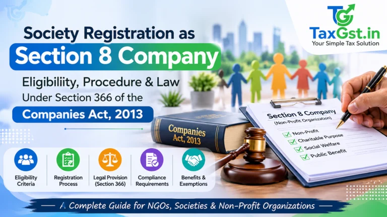Society Registration as Section 8
