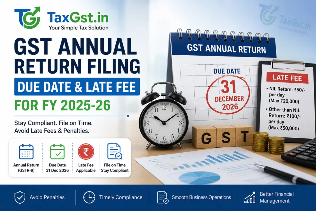 GST Annual Return GSTR-9 GSTR-9C Filing Due Date