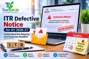 ITR Defective Notice for AY 2026-27