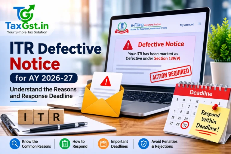 ITR Defective Notice for AY 2026-27