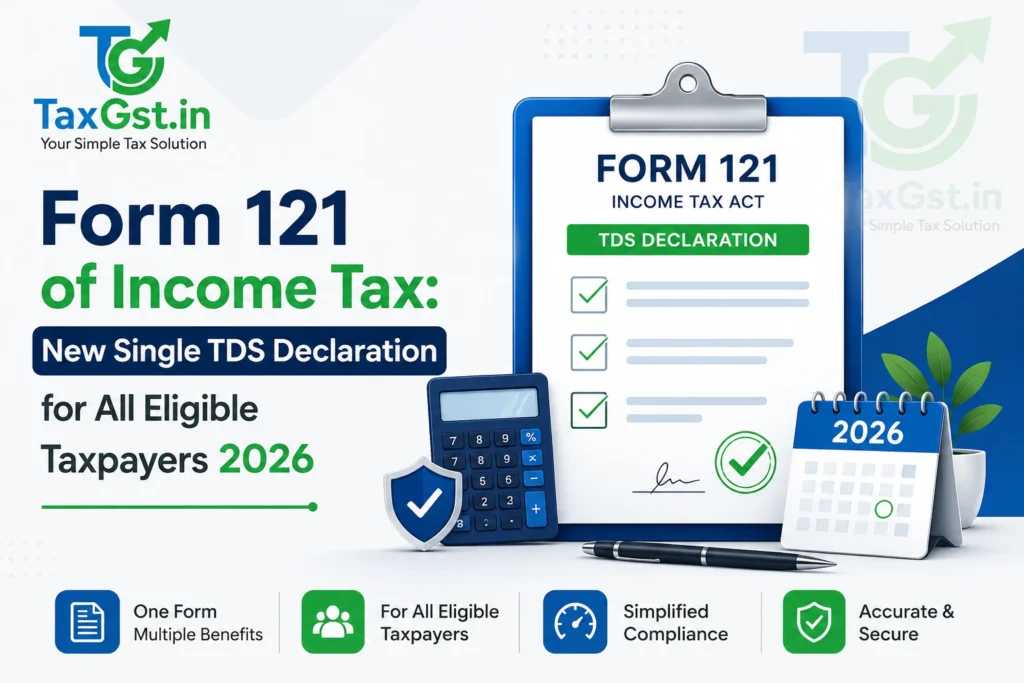 Form 121 of Income Tax: New Single TDS Declaration for All Eligible Taxpayers 2026 1 Form-121-of-Income-Tax-New-Single-TDS-Declaration-for-All-Eligible-Taxpayers-2026