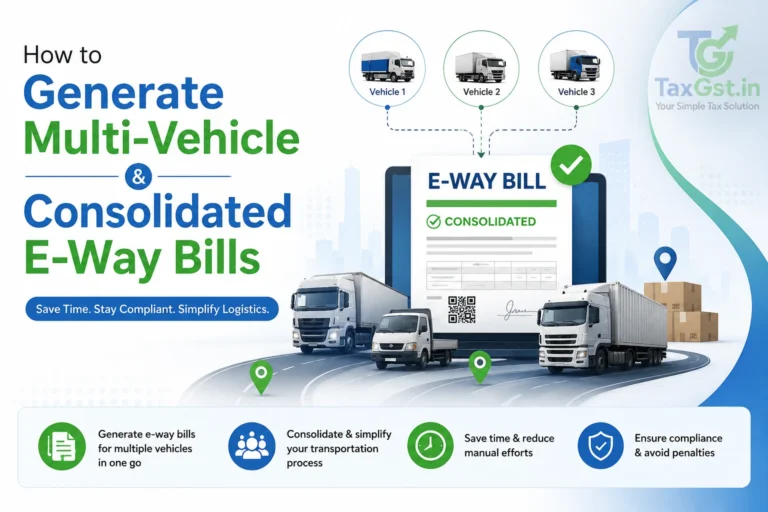 How to Generate Multi-Vehicle & Consolidated E-Way Bills: FORM GST EWB-02