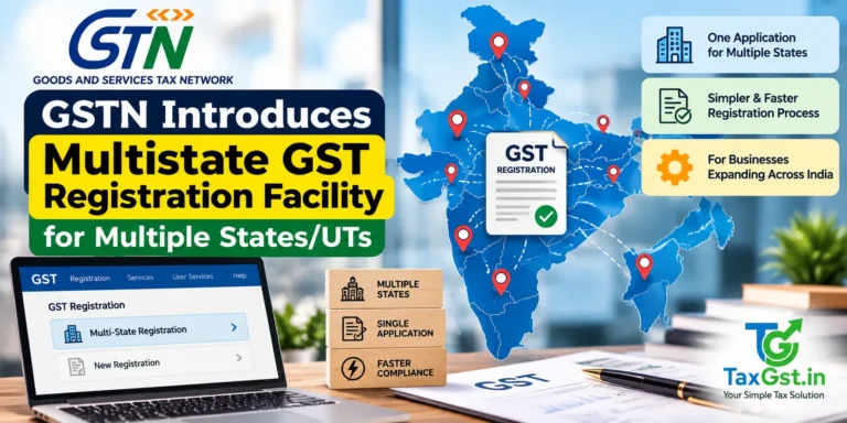 GSTN Introduces Multistate GST Registration Facility for Multiple States/UTs