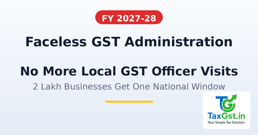Faceless GST Administration from FY28: What It Means for Your Business