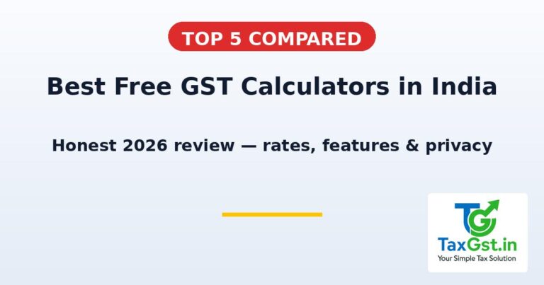 Best Free GST Calculators in India (2026): 5 Compared Honestly