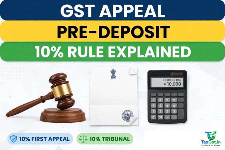GST Appeal Pre-Deposit Explained: The 10% Rule, Refunds and Interest — CBIC Circular 259