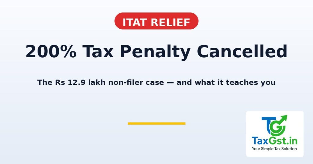 ITAT Cancels 200% Penalty on Non-Filer: The Rs 12.9 Lakh Jaipur Case 1 ITAT Cancels 200% Penalty on Non-Filer: The Rs 12.9 Lakh Jaipur Case