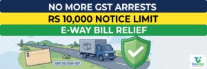 No More GST Arrests: CBIC's 30 October Instruction Explained — the ₹10,000 Notice Rule and New E-Way Bill Checks