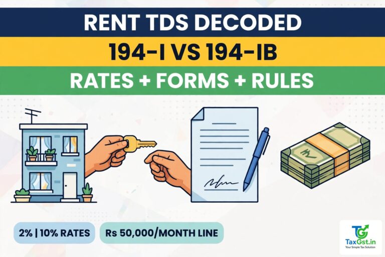 Rent TDS Confusion Cleared: 194-I vs 194-IB — Rate, Form, Who Files What