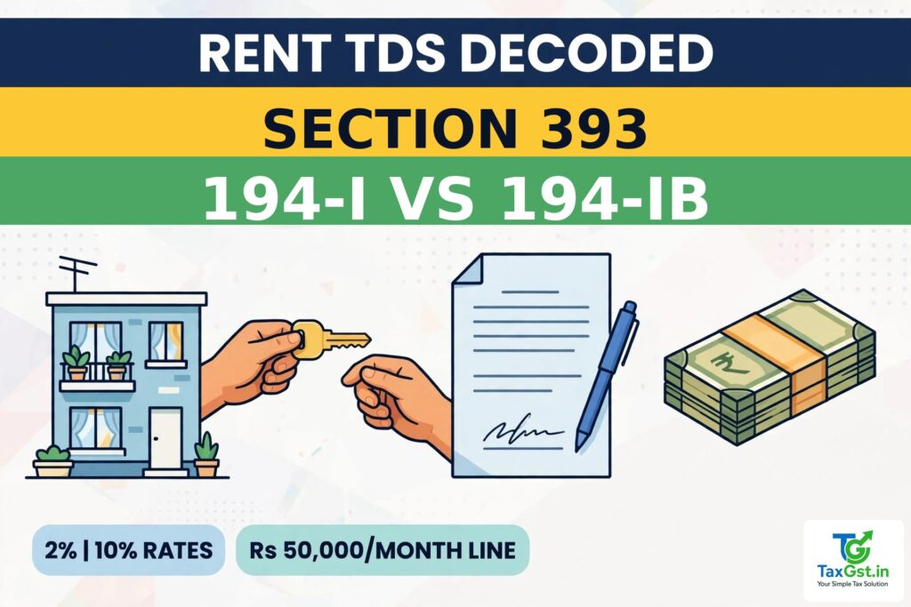 Rent TDS Under Section 393 Explained: Rates, Forms & Who Files What