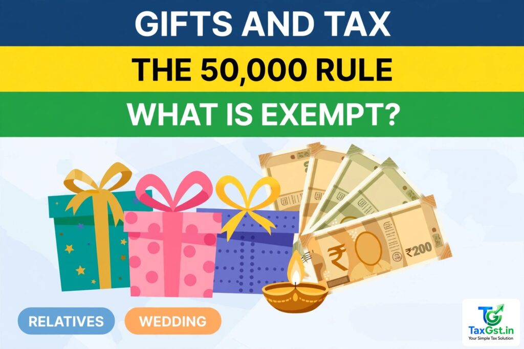 Tax on Gifts Received in India: The Rs 50,000 Rule, Relatives & Diwali Traps 1 Tax on Gifts Received in India: The Rs 50,000 Rule, Relatives & Diwali Traps