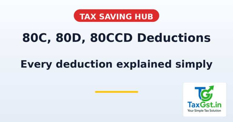 Deductions Hub: 80C, 80D, 80CCD & Tax Saving